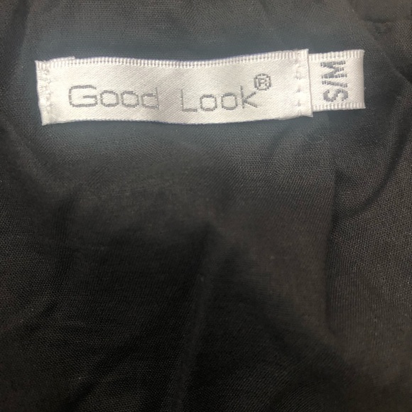 Good Look Mod Peter Pan Collar Black Dress Sz S/M - Picture 5 of 5